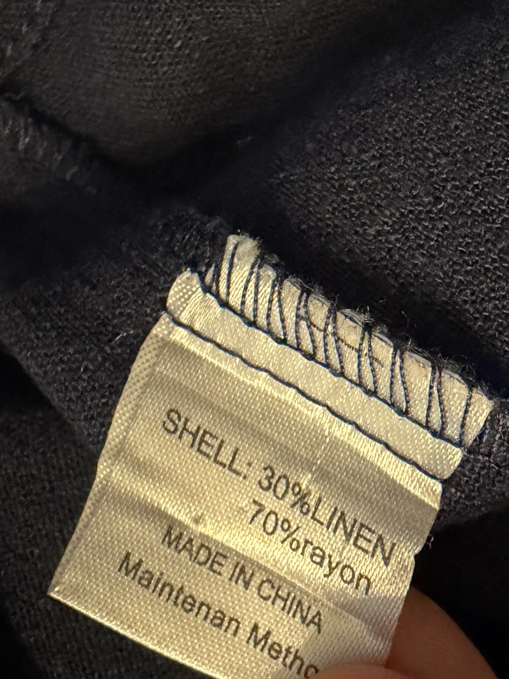 Sleeveless Navy Square-Neck and wide leg pants linen blend set size large - Picture 7 of 11